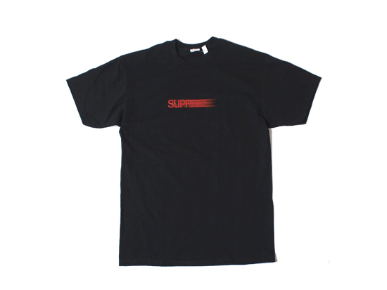 Supreme Motion Logo Tee 黒MTシャツ/カットソー(半袖/袖なし)
