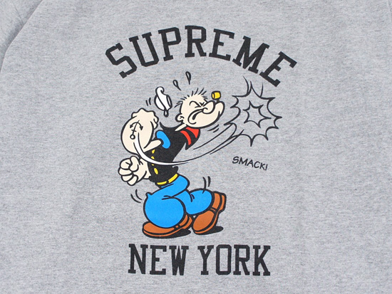 Supreme - Popeye Tee/Grey/L【USED】状態A - UG.SHAFT